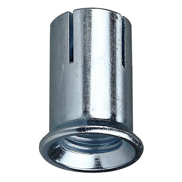Dottie Short Drop-In Anchor, 1/4" Dia, 3/8" L, Carbon Steel Zinc Plated, 100 PK DAM25 - main